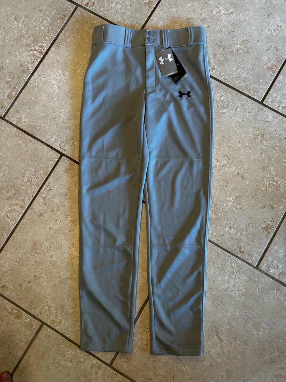 Under Armour Boys' Gray Athletic Baseball Pants